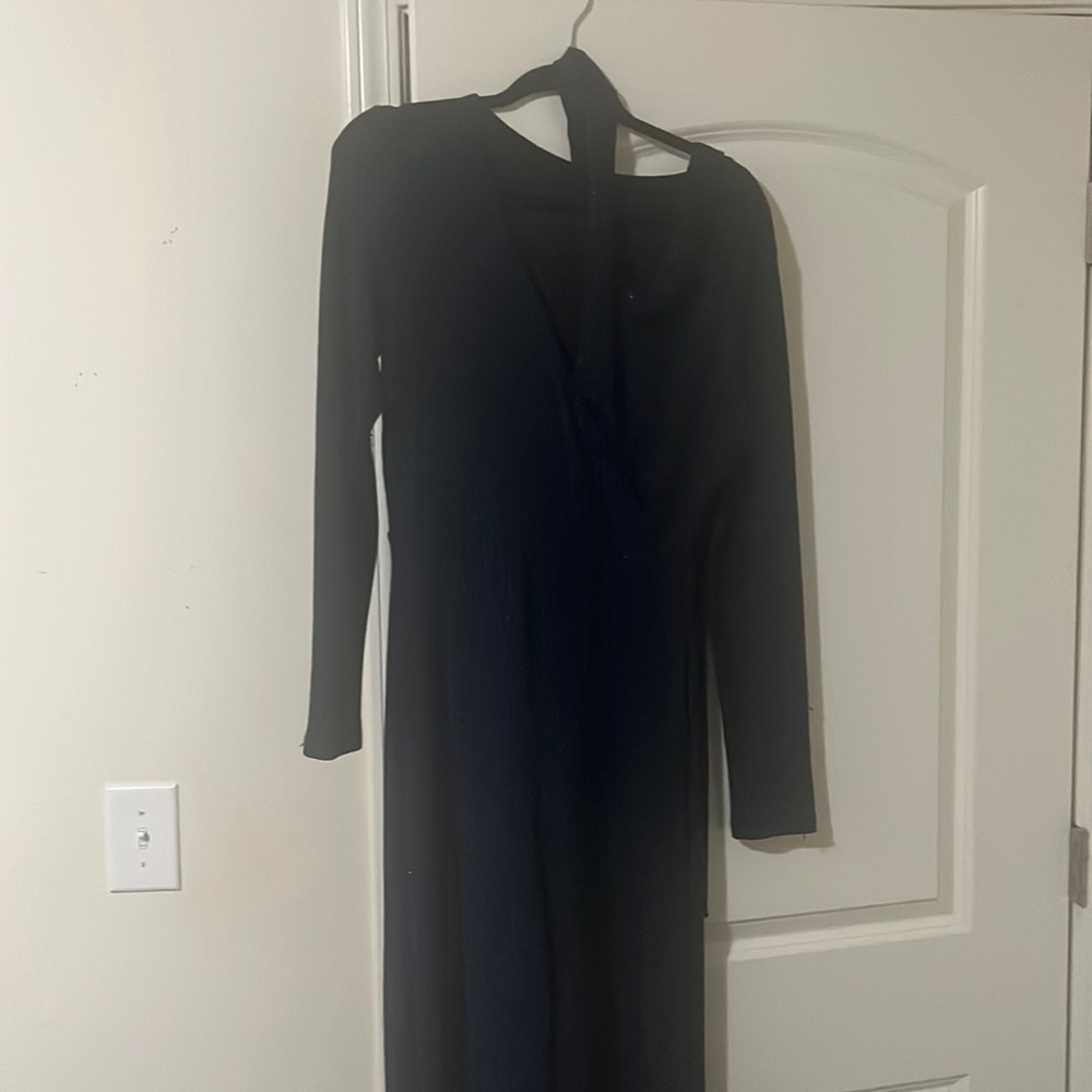 Blue and Black Shimmer Body suit fits super snugged